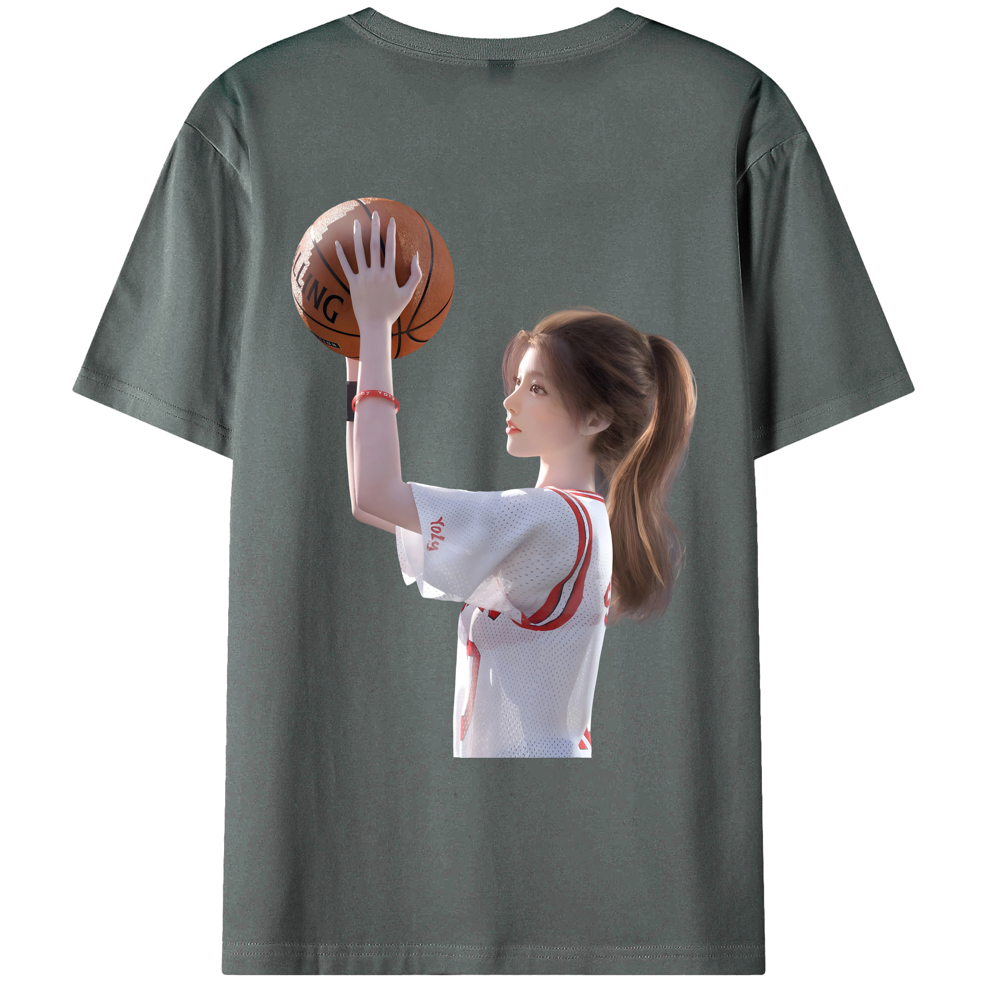 （画像用） SLAM DUNK／スラムダンク 綿100％ メンズ半袖Tシャツ（バックプリント） 通気性